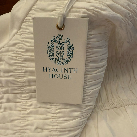 Tuckernuck Hyacinth House NWT Catarina Smocked Puff Mini Dress White Size XL - Picture 8 of 13